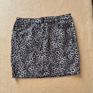 INC International Concepts Black and White Animal Print Pencil Skirt